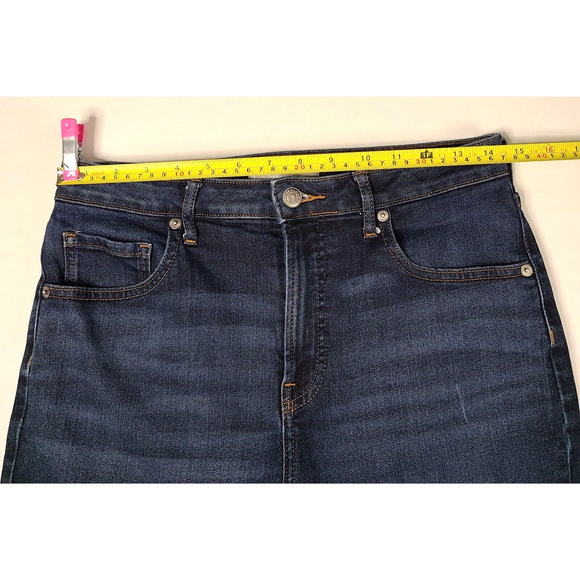 EVERLANE The Curvy High Rise Skinny Jean 30 Reg Blue Dark Wash Minimalist Ankle - Picture 9 of 11